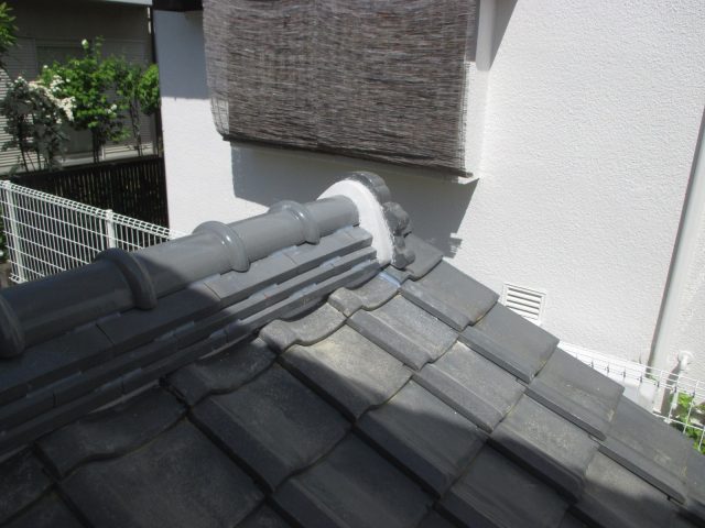 稲美町で紐丸瓦の設置